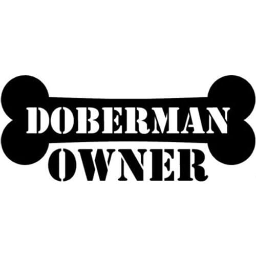 15cm*6.3cm Car Styling Doberman Owner Dog Bone Personality Fashion Car Stickers C5-0197