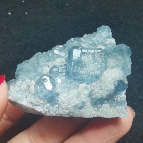 54.6g100% natural rare blue green fluorite cluster mineral crystal specimen stone and Crystal Healing Crystal
