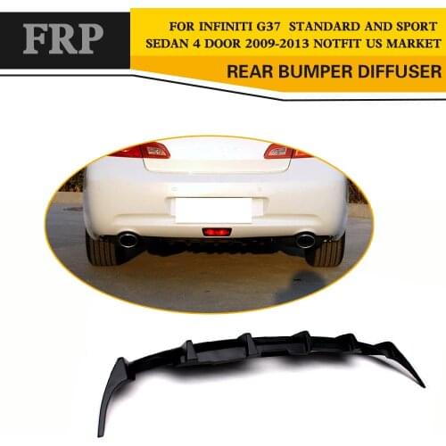Car Styling FRP Rear Diffuser lip Spoiler for Infiniti G37 Base Sedan Sport 4Door 2010-2013 Not USA Market