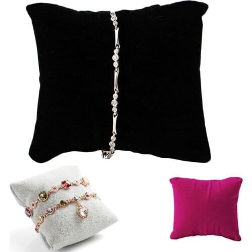 Velvet Pillow Bracelet Bangle Watch Chain Holder Jewelry Display Stand Organizer