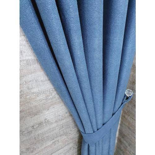 Bbb Knitting Cationic Textured Background Curtain 2 Pcs 80x260 cm Size
