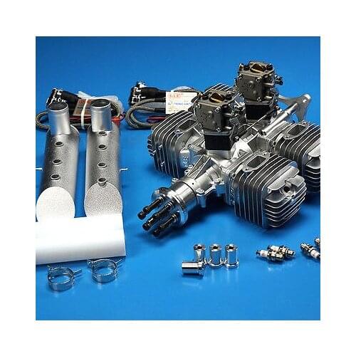 DLE 220CC DLE222 Gasoline Engine W/Electronic Igniton &Muffler For RC Airplane 4.8V-8.4V Newest Version