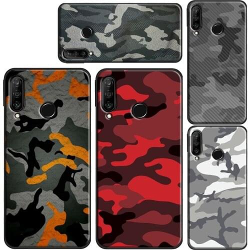 Camouflage Pattern Case For Huawei P30 Pro P40 P20 Lite P Smart Z 2019 Mate 20 Lite Honor 8A 8X 9X 10i Cover