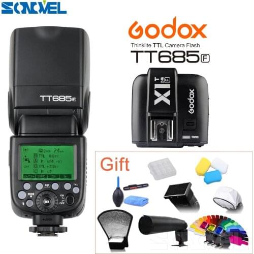 GODOX TT685F 2.4G HSS wireless TTL GN60 strobe Flash Speedlite+X1T-F Trigger Transmitter for Fuji X-A3 X100F X100T X-Pro2 X-T20