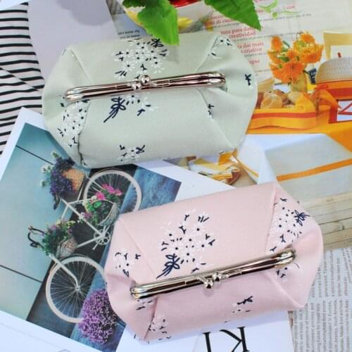 2021 NeW Coin Purses Women Girls Flower Printed Canvas Wallet Card Holder Coin Purse Clutch Girls Handbag Bag Coin Purse