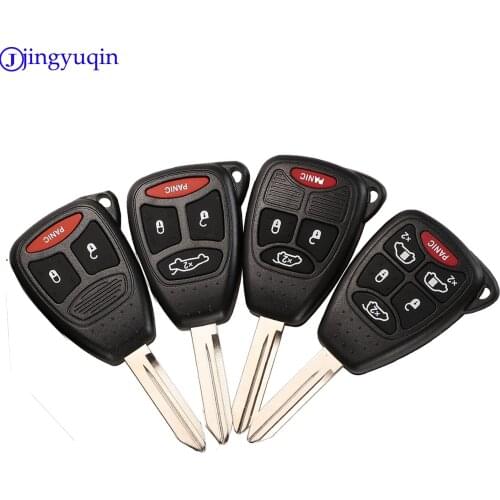 Jingyuqin 2/3/4 B Remote Car Key Shell Cover For Chrysler 300 Aspen For Dodge Dakota Durango For Jeep Grand Cherokee Commander