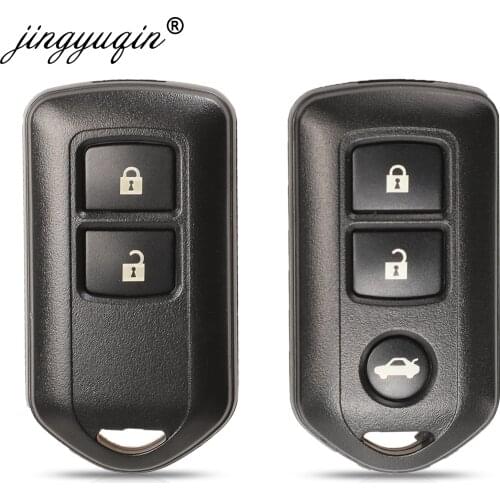 Jingyuqin 3 Buttons Remote Car Key Shell For Toyota Highlander Camry Prado RAV Vios Yaris Smart Keyless Case