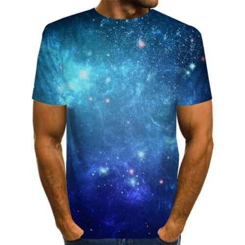 Summer Fashion 3D Printing T-shirt Starry Sky Pattern Colorful Casual Series T-shirt Unisex S-6XL