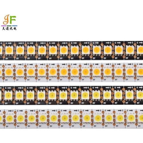 Addressable 10X 1m 144LEDs/m DC5V SK9822 5050 144 pixels/M Cool White Warm WHITE color led pixel strip WHITE Black PCB