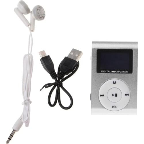 MX-801 Mini USB Metal Clip Micro SD TF Card Slot LCD Screen Music MP3 Player