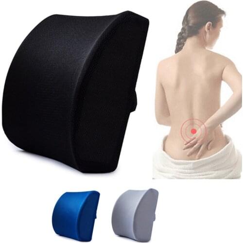 Soft Memory Foam Lumber Support Back Massager Pillow Back Massager Waist Cushion for Car Chair Home Office Relieve Pain