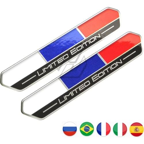 Russia Spain France Brazil Flag Limited Edition Decal Sticker Motorcycle Tank Pad Universal for Motocross Car Styling for MOTO