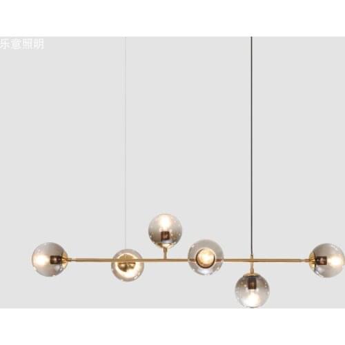 Nordic Glass Ball Chandelier Lighting Vintage Glass Bubble Hanging Light Modern Dinning room Chandelier Lamp/Light Fixture