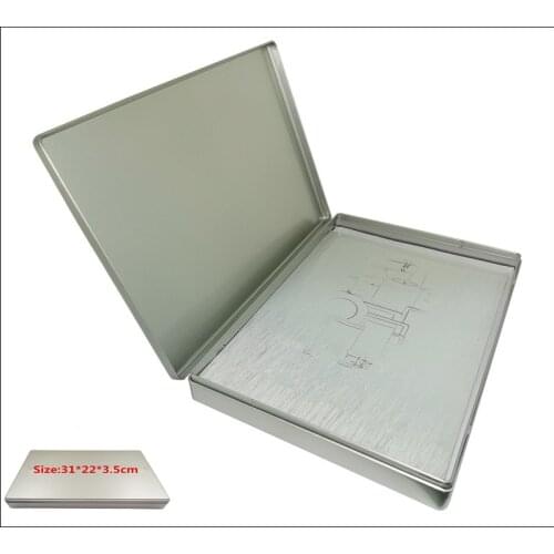 New A4 large file storage tin box paper issued receipt certificate rectangular box stationery gift box