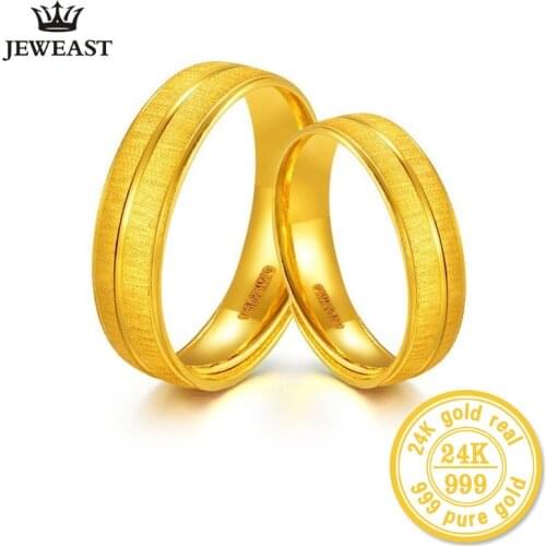 XXX ZZZ JEWEAST New 24k Pure Gold Pairs Of Rings Couples Bridal Sets With Fashion Design For Wedding Romantic For Lovers Gifts