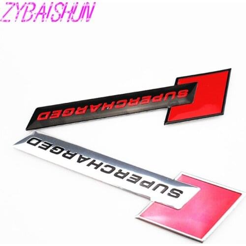 New 3D Metal Motorsport Supercharged Styling Car Emblems Stickers for Volkswagen vw POLO Tiguan Passat CC Golf GTI R20 R36 EOS