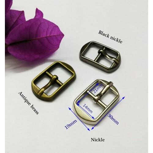 Wholesale 60pcs/lot metal 14mm shoe buckle with pin alloy belt buckle silver/bronze high polished buckle free shipping