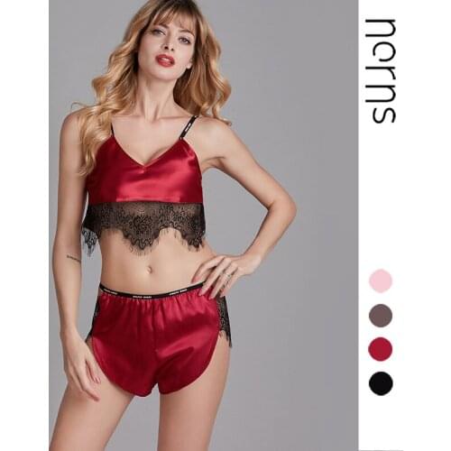 Norns Pyjama Women Sexy Lingerie Set Summer Sleepwear Femme Pajama set Cute Nightwear Sleep Lounge Top and Shorts Pijama Mujer