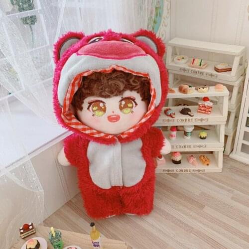 20cm idol Plush Doll BEAR one-piece garment Doll Accessories Birthday Present Replaceable Clothes Toys Gift