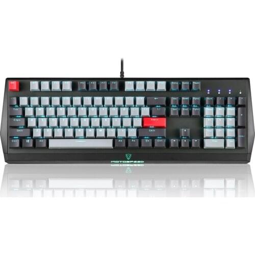 Motospeed CK74 104 Keys Wired Gaming Keyboard Monochrome Optical Axis Mechanical Keyboard Support N-key Rollover Gaming Keyboard