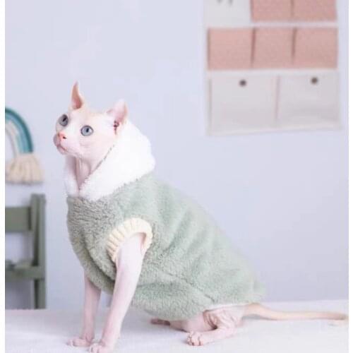 Luxury Cat Clothes Winter Sphynx Sweater Vest Warm Pet dog Clothing For Kittens Jacket Fashion French Bulldog Overcoat Chihuahua