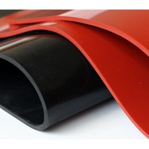 1.5mm / 2mm / 3mm silicone rubber sheet red / black 500X500mm silicone black matte rubber sheet, silicone sheet for heat resista