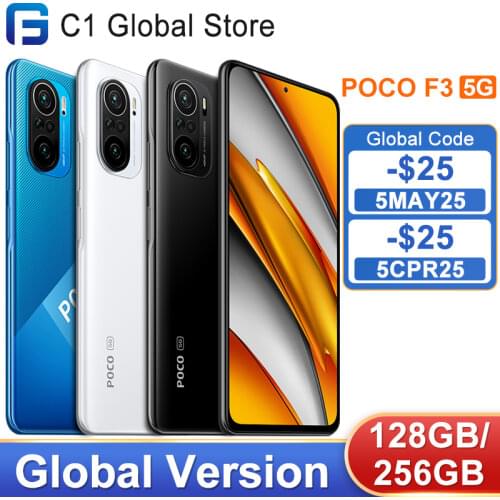 Global Version POCO F3 5G NFC 128GB/256GB Snapdragon 870 Octa Core 6.67"120Hz E4 AMOLED Display Smartphone