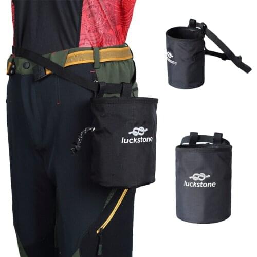 Outdoor Climbing Gymnastics Rock Climbers Chalk Bag With Drawstring Closure Adjustable Climbing Belt Magnesium Powder Bag