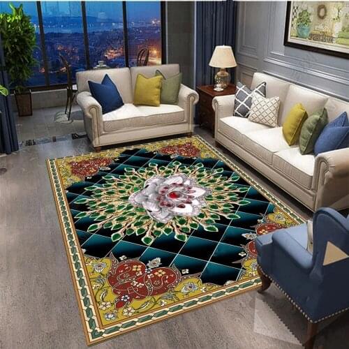 High-end European Royal 3D Printed Carpets For Living Room Bedroom Area Rug Kids Room play Tent Floor Mat Home Decorative carpet