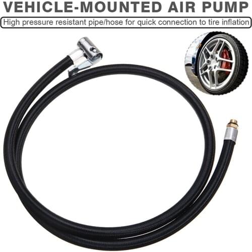 1pc Car Auto Tyre Air Pump Hose Pipe M8 Threaded Tire Air Pump Tube 1 Meter Motorcycle Nylon-wrapped Rubber Hose Tool DIY Parts