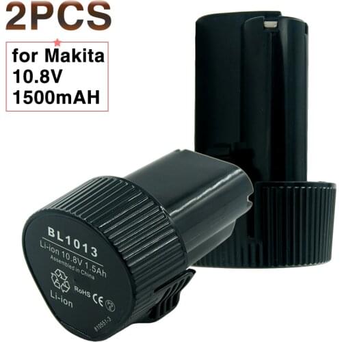 2PCS 10.8v/12V 1500mAh BL1013 Rechargeable Lithium Battery for Makita Power Tool BL1014 DF030 DF330 TD090 TW100 HS300 JR100