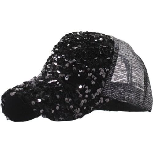 2020 New Fashion Sequins Baseball Cap For Women Men BlingBling Mesh Summer Snapback Caps Gorras Casquette Homme