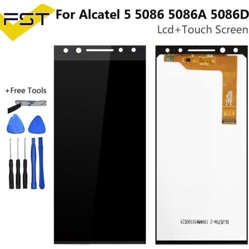 5.7'' New For Alcatel 5 5086 5086A 5086D 5086Y LCD DIsplay + Touch Screen Digitizer Assembly 100% Tested Spare Parts