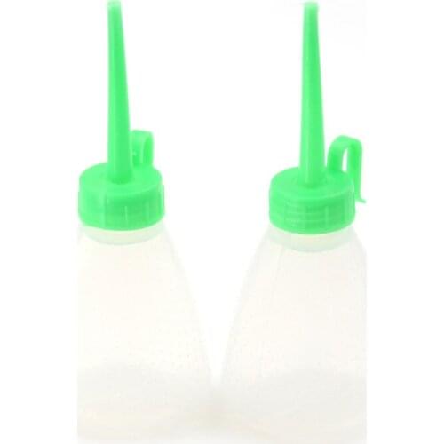 50ml Transparent Empty Machine Oil Bottle Polyethylene Needle Dispensing Dispenser Bottle for Rosin Solder Flux Paste 2pcs