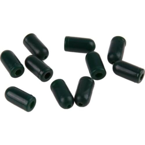 50pcs/100pcs Green Soft Rubber Buffer Beads Knot Protector for Carp Fishing Hair Rig Fishing Tackle Accessories Pesca Tools