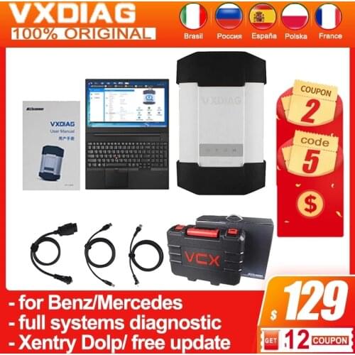 VXDIAG VCX C6 obd2 Car Diagnostic Tool & code scanner programming for Benz/Mercedes Better than MB Star C4 C5 wifi Version
