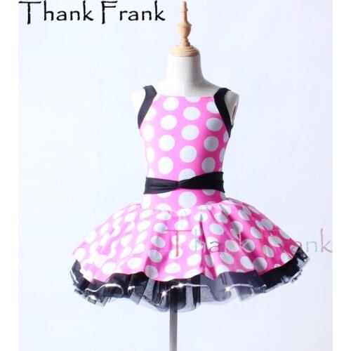 Big White Dot Ballet Tutu Dress Children Adult Pink Dance Costume C306