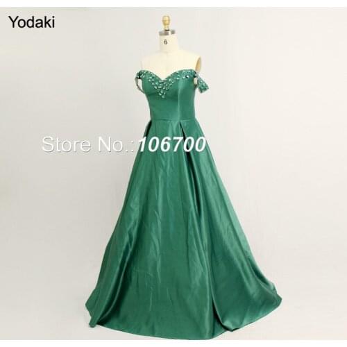 2018 New Crystals Ballgown Formal Evening Dresses Sweetheart Off the Shoulder Custom Make Green Colors Pageant Prom Gowns