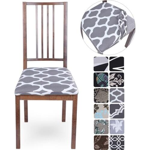 Chair Cover Desk Seat Anti-dirty Jacquard Protector Seat Stretch Fabric For Wedding Hotel Banquet Kitchen Armchairs 1/2/4/6 Pcs