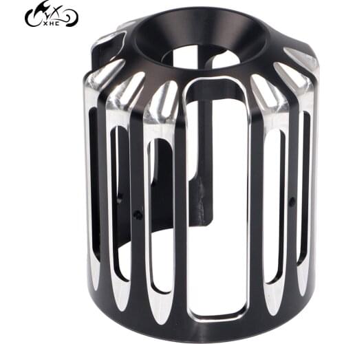 Black Motorcycle Oil Filter Cover Cap Trim CNC Aluminum Fit For Harley Touring Road Street Glide King