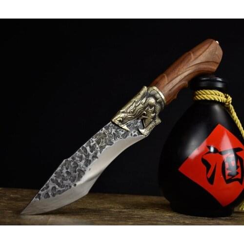 DEHONG Sbutchering knife Longquan kitchen knife small knife fruit knife old fashioned sharp picking bone knife hand-forged