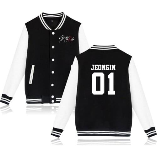 Stray Kids Baseball Jacket Straykids Classic Hoodies Sweatshirt WOOJIN FELIX HYUNJIN JEONGIN MINHO Pop Baseball Uniform