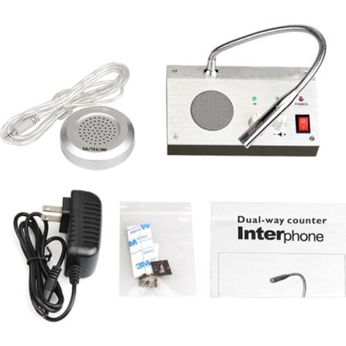Dual Way Window Counter Intercom Interphone Window Speaker For Bank Station Business Store Security Window Intercom System