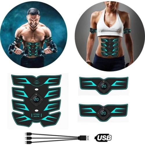 EMS Trainer Muscle Stimulator Massage Abdominal Belt Electrostimulation Body Abdomen Trainer Toner Home Gym Fitness Equipment