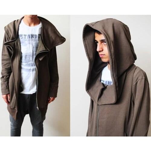 2020 Winter Ninja Oversized Hood Long Sleeve Hoodie // Raw Edges at Sleeve Cuffs