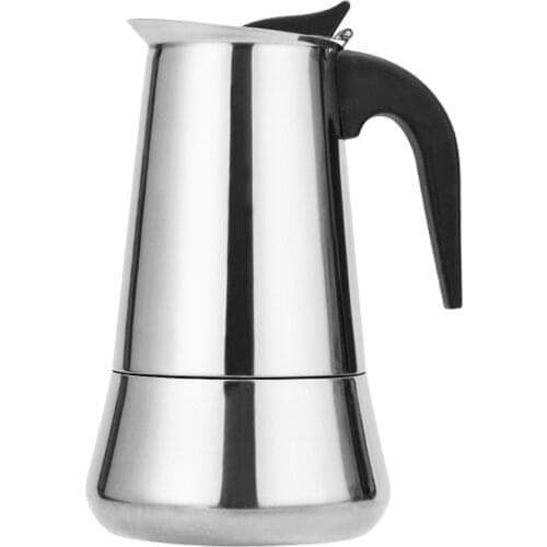Stainless Steel Stovetop Coffee Pot Espresso Coffee Maker Kettle 100ML / 200ML / 300ML / 450ML / 600ML Outdoors Cafeteira