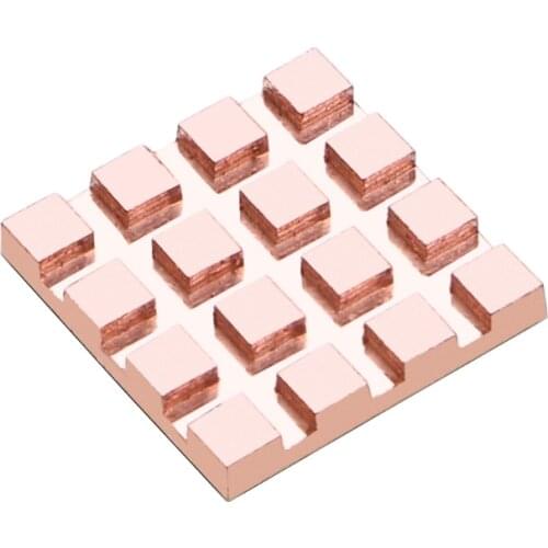 Y8AC Micro Copper Heatsink Cooling Pad For Transistor Chip IC 3D printer For Raspberry Pi GPU 15x15mm 6MM high performance