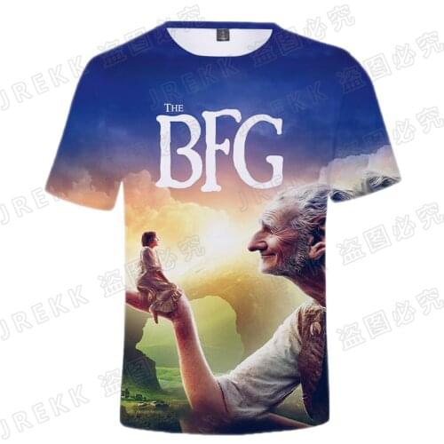The BFG Disney Movie 3D Print Men Tshirt Summer Fashion Cartoon Anime Clothes For Children Short Sleeve Streetwear Women T Shirt
