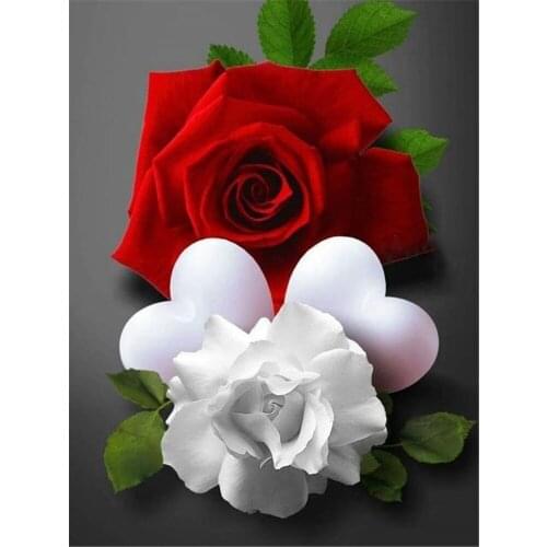 Rose Flower Pre-Printed 11CT Cross Stitch Kit Embroidery DMC Threads Handicraft Handmade Sewing Needlework Home Decor Stamped