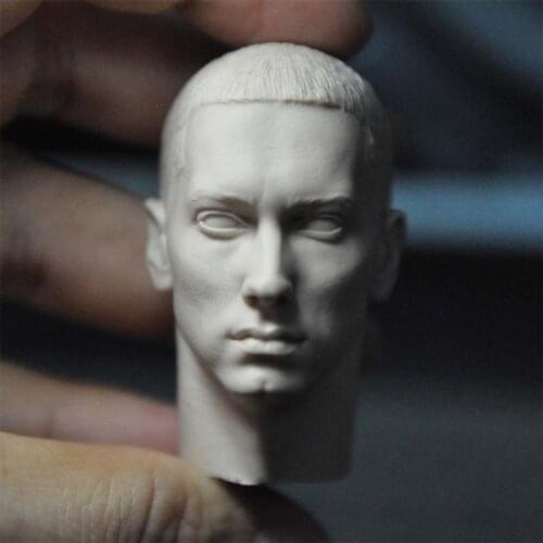 1/6 Scale Eminem Unpainted Male Head Model for 12''Figures DIY